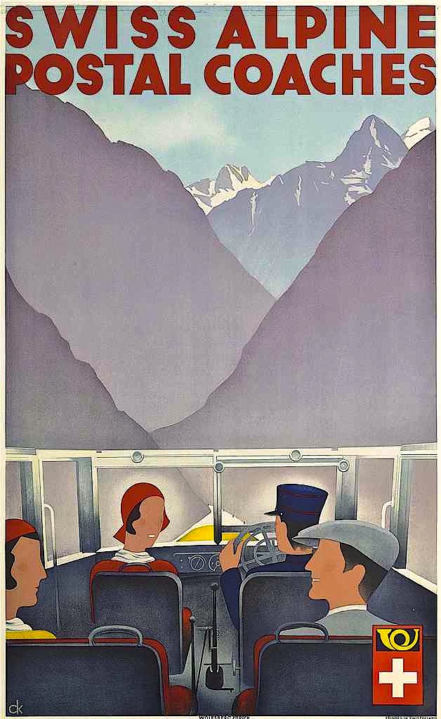 Charles Kuhn, 1928: Swiss Alpine Postal Coaches